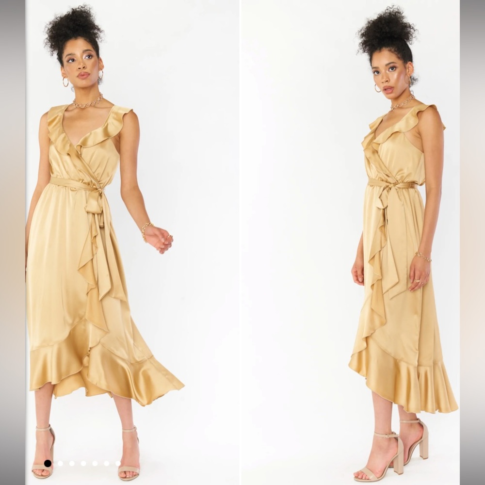 Samantha Ruffle Wrap Dress Sz Small by Mumu